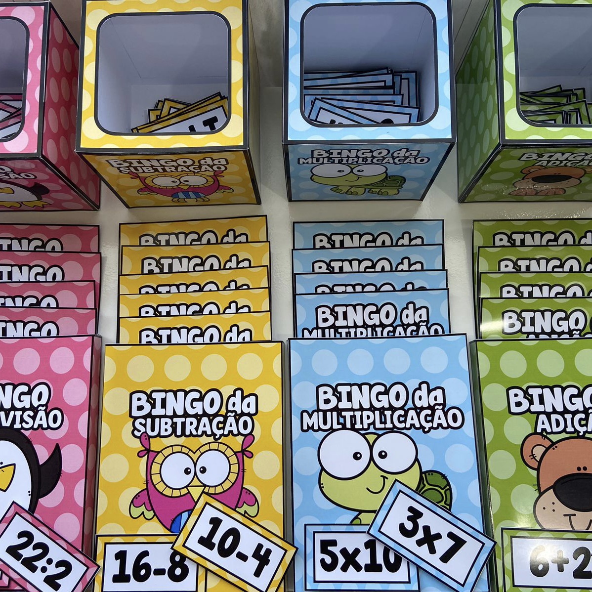 Combo Bingos 4 Operações Materiais Pintando o Sete