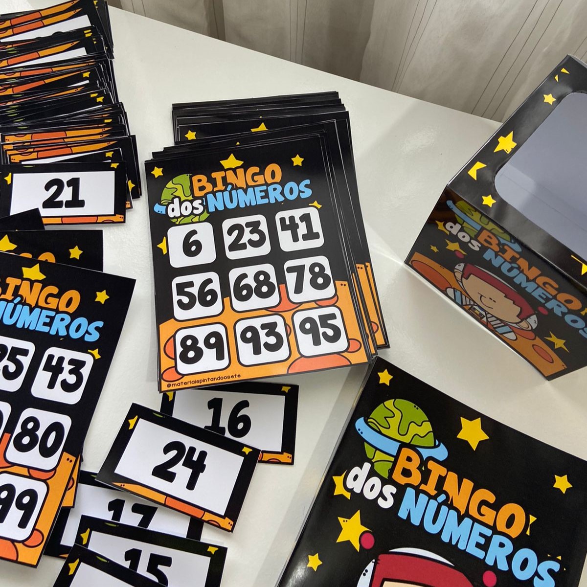 Bingo dos Números Materiais Pintando o Sete