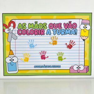 Cartaz colaborativo volta às aulas