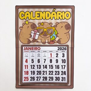 Calendário de parede tema: Capivara