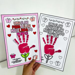 Atividade dia da Mulher Mãozinhas