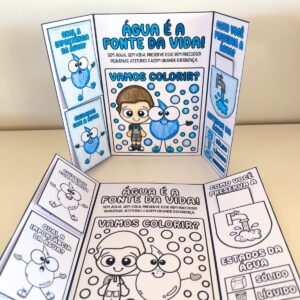 Lapbook dia da água para colorir